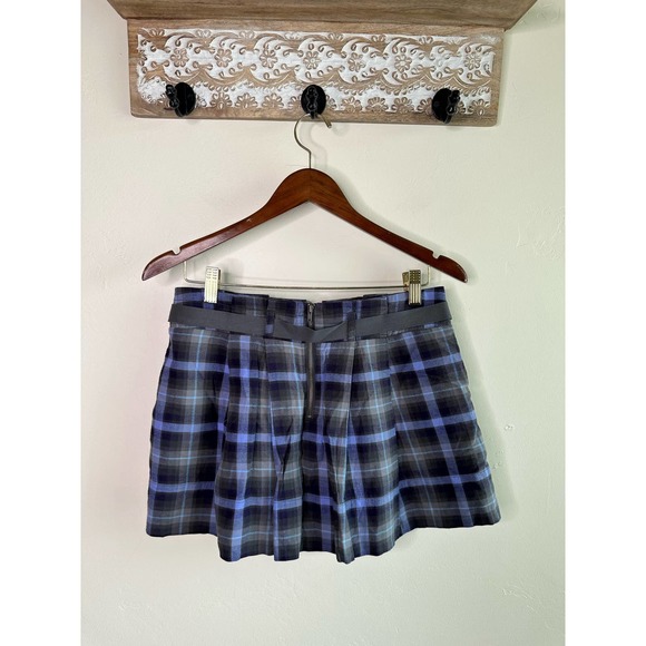 American Eagle Outfitters Dresses & Skirts - Vintage Y2K American Eagle Outffiters Plaid Black Gray Purple Mini Skirt